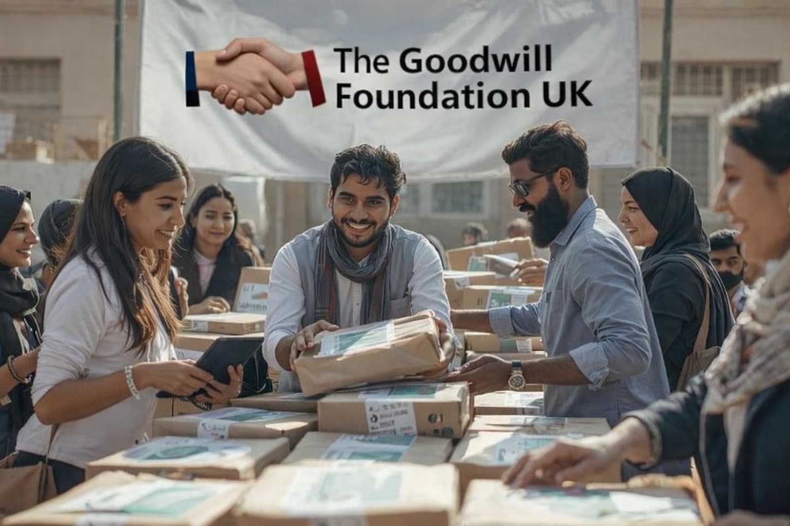 TheGDF UK — volunteers distributing aid