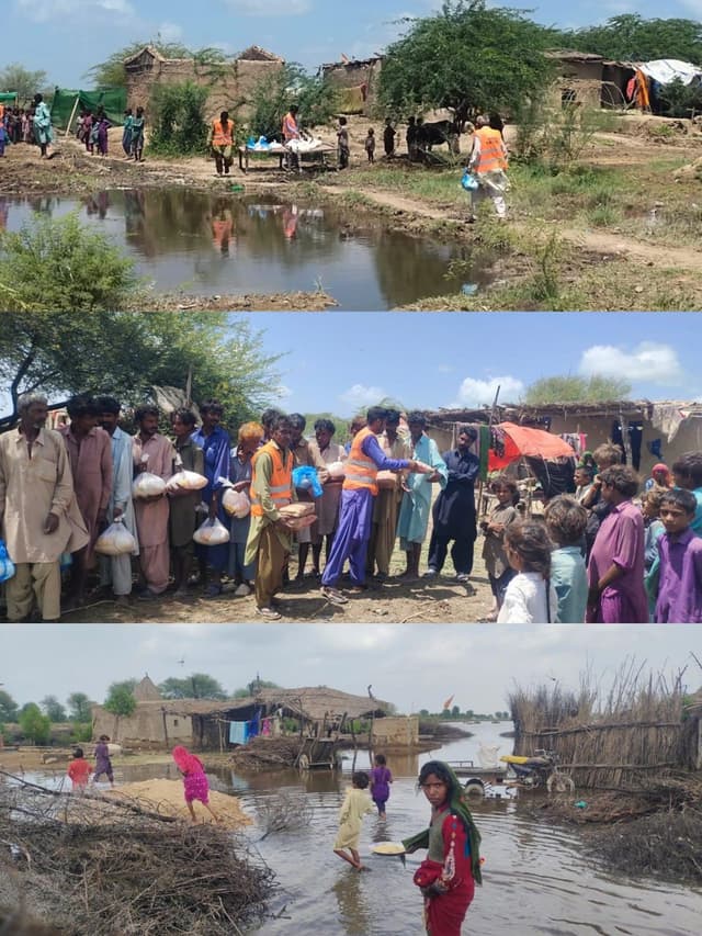 Helping people affected by flood