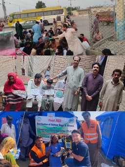 School Bags and Shoes Distribution in TLC for Flood Affected Area