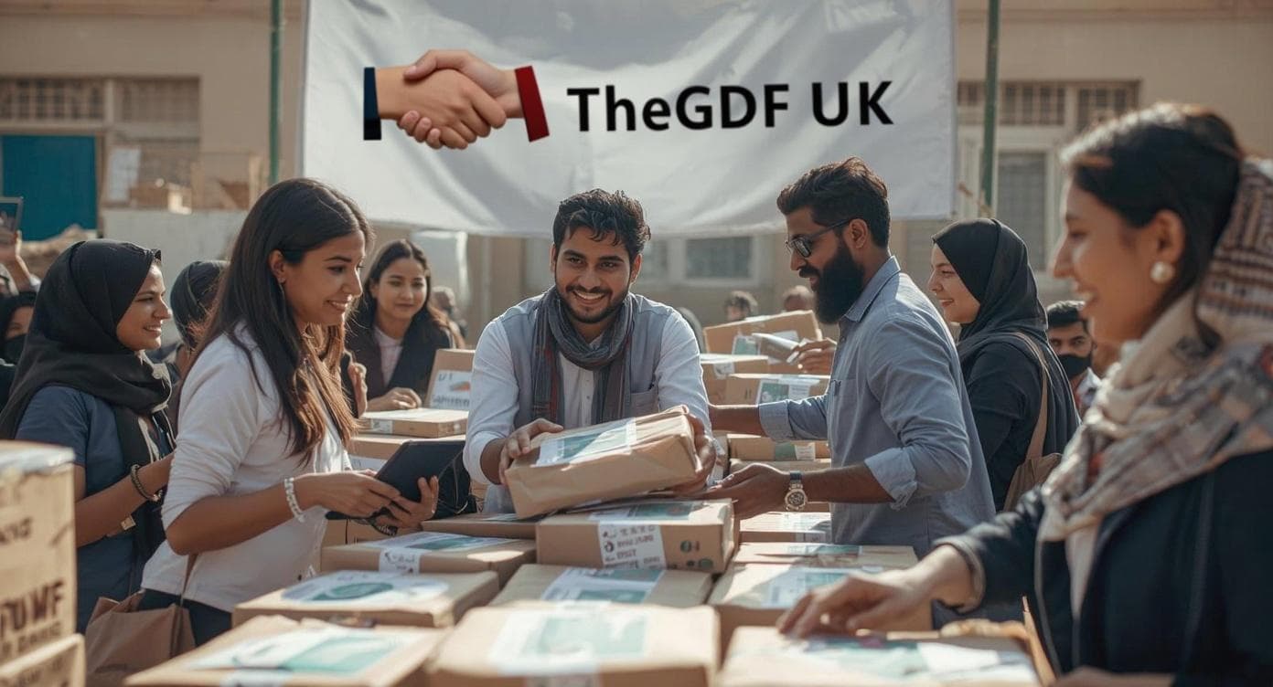 TheGDF UK — volunteers distributing aid